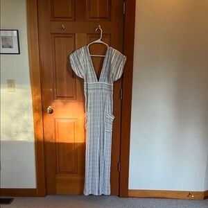 L*Space Gray and White Striped Dress